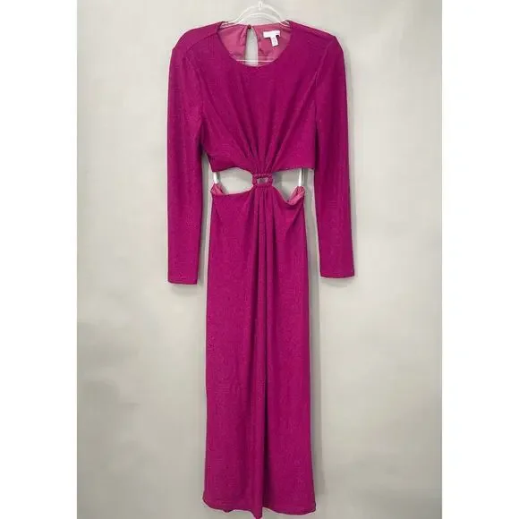 63. Monique Lhuillier Maxi Dress Womens 12 Sparkly Swiftie Cocktail Shimmery - Picture 5 of 9